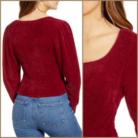 ASTR Fuzzy Crop Sweater - Picture 2 of 10